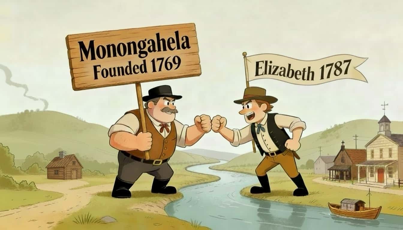 Monongahela PA vs Elizabeth PA, which is older?